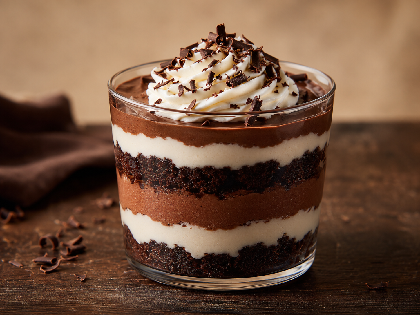 Chocolate trifle cups